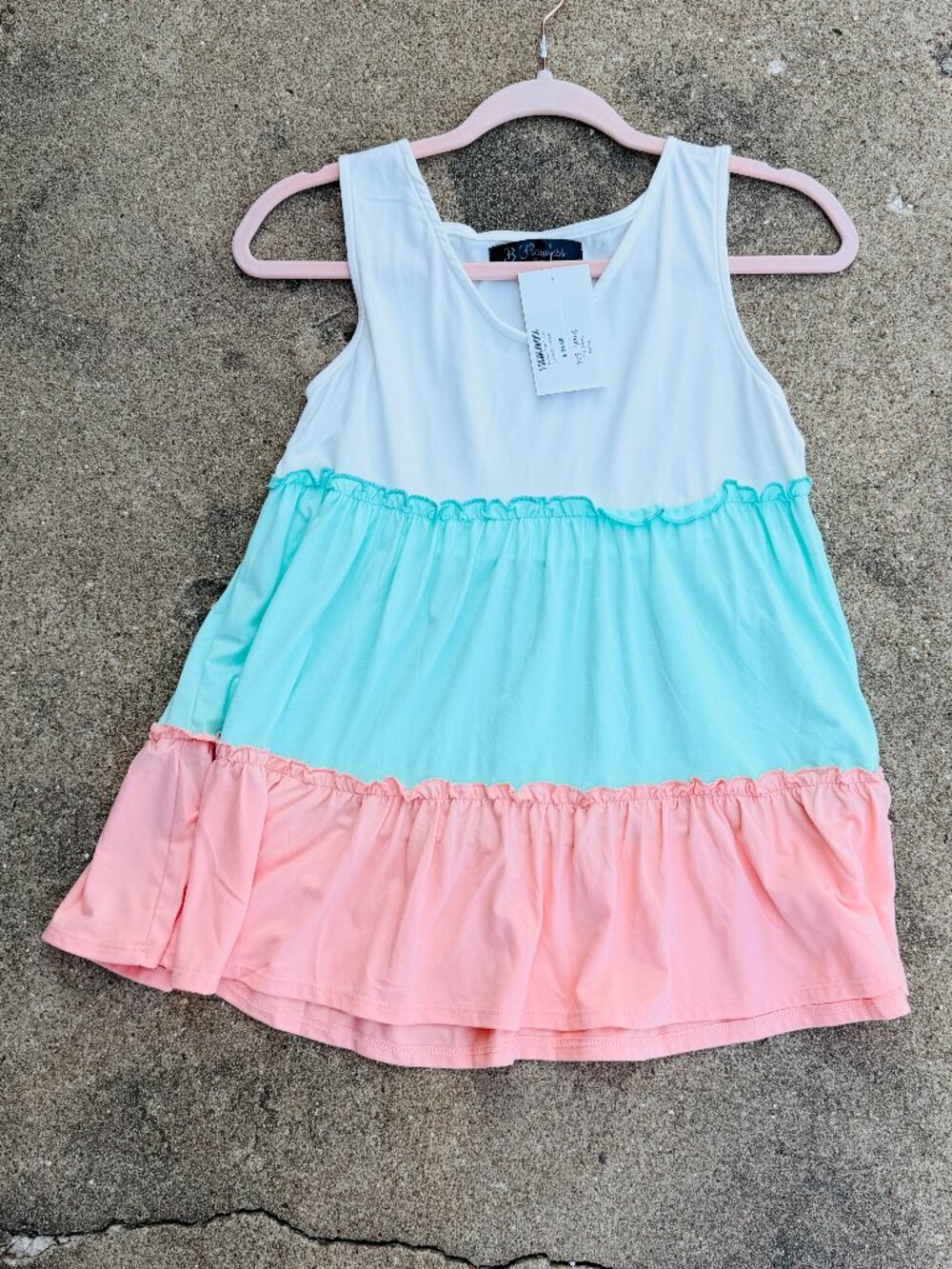 Tricolor Tiered Top